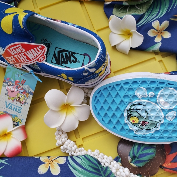 Vans Classic Slip-on 🌴🌺🍍Alohabob SpongeBob SquarePants Nickelodeon - Picture 4 of 5